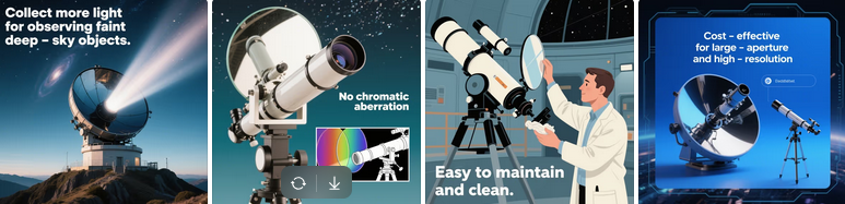 Advantages of Reflecting Telescopes