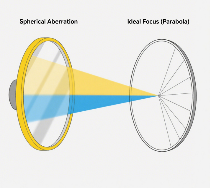 Optical Aberrations in Spherical Mirrors