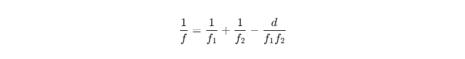 Thin-Lens Approximation and Focal Length Calculations
